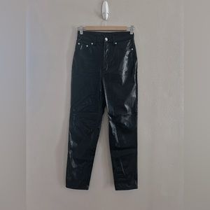H&M Faux Leather Croc Pants
